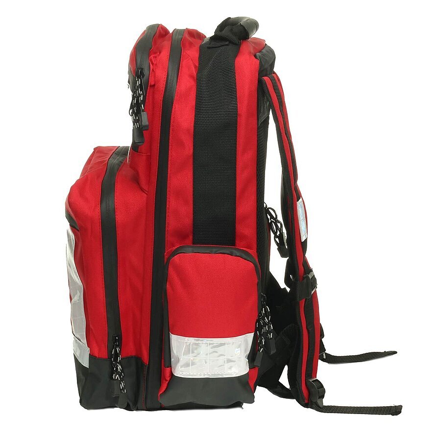 Rettungsrucksack wasserdicht rot, leer