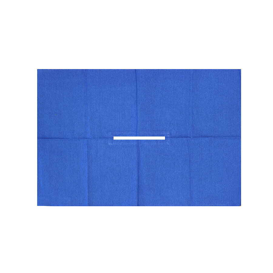 Schlitztuch wiederverwendbar - blau - 80cm - 80cm