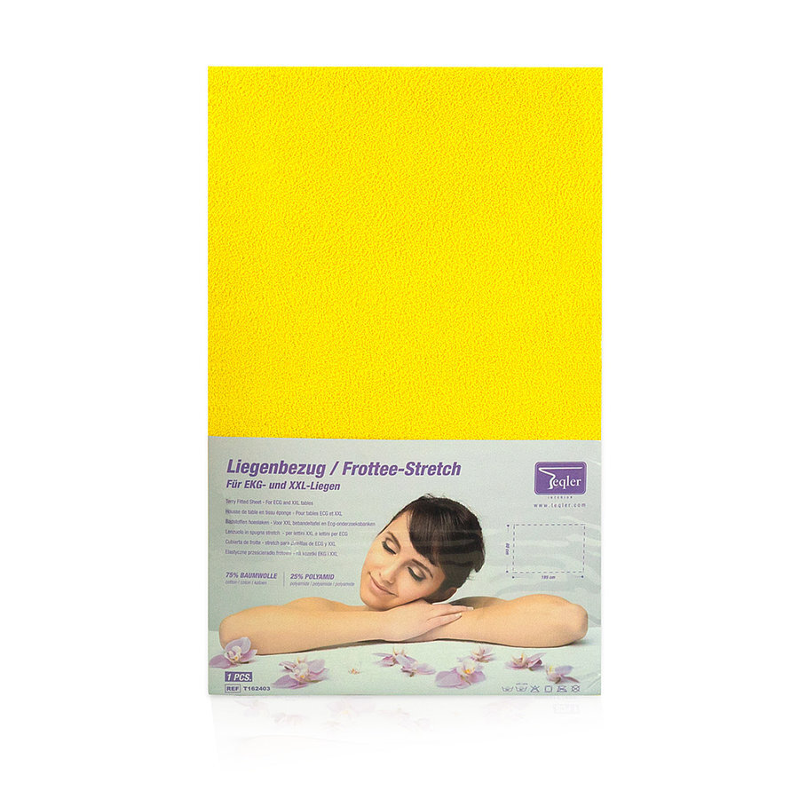 Liegenbezug Frottee-Stretch für EKG-Liegen 80x195cm - beige Liegenbezug Frottee-Stretch für EKG-Liegen 80x195cm - beige