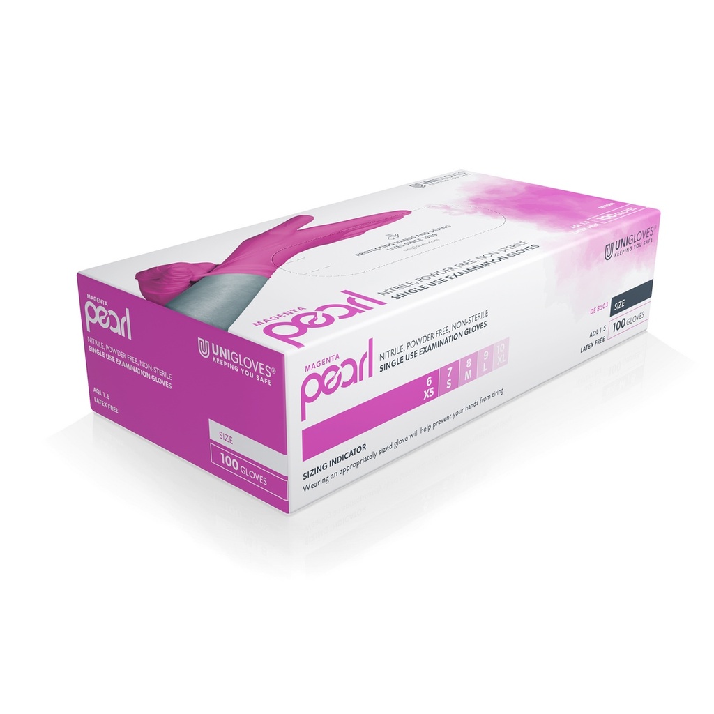 Unigloves Nitrilhandschuhe Pearl - magenta - XL Unigloves Nitrilhandschuhe Pearl - magenta - XL