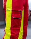 Sanität Stretch-Einsatzhose Rot-Neongelb, EN20471, Kl.1 - 50W Sanität Stretch-Einsatzhose Rot-Neongelb, EN20471, Kl.1 - 50W