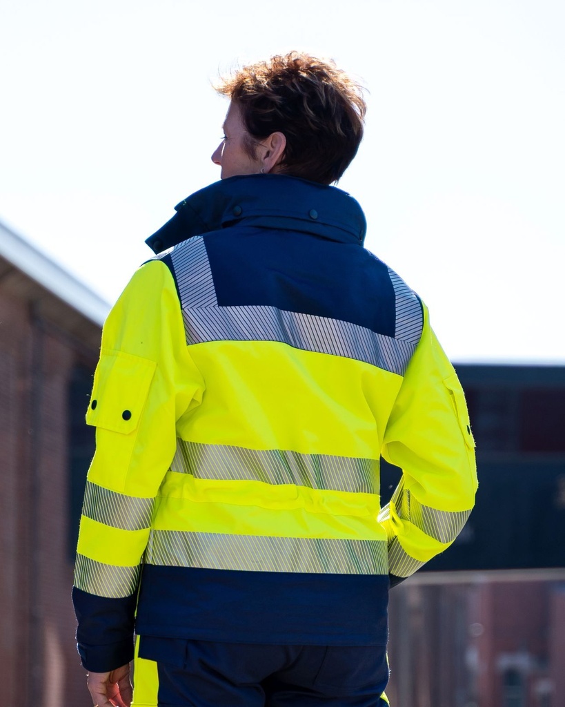 Parka Einsatzjacke Marineblau-Neongelb, EN20471, Klasse 2 - XXL Parka Einsatzjacke Marineblau-Neongelb, EN20471, Klasse 2 - XXL