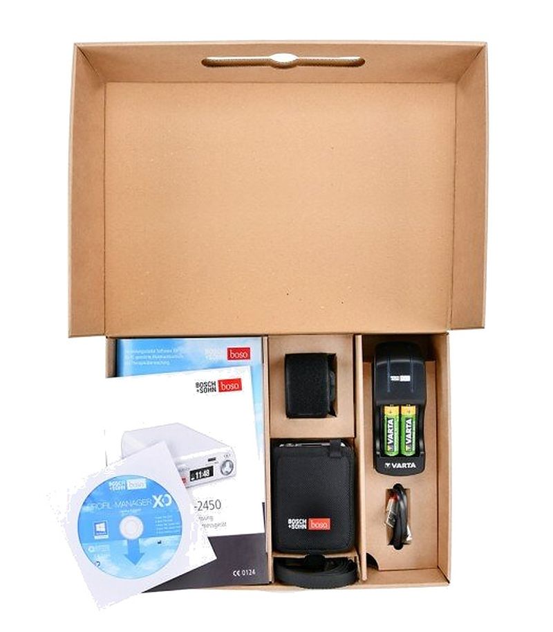 boso TM-2450 24h-Blutdruckmessgerät Set mit Zubehör und Software