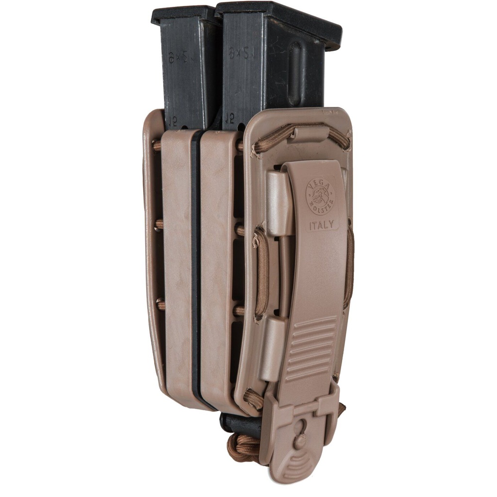Vega Holster Pistolen doppelte Magazintasche zweireihig - tan