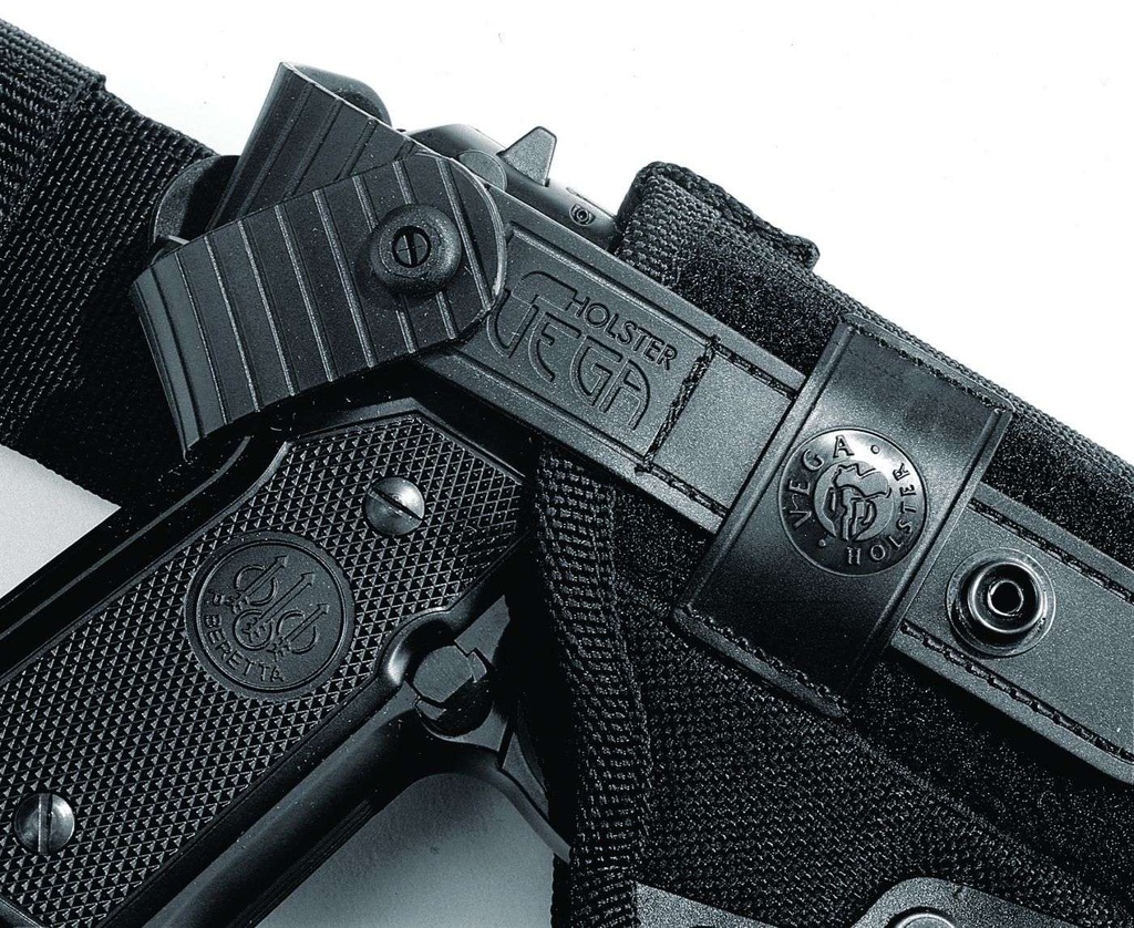 Vega Holster Oberschenkelholster aus Cordura für L/Auto, L/Auto Compact, M/Auto - schwarz - H&K USP, P30L, Walther P99, APX