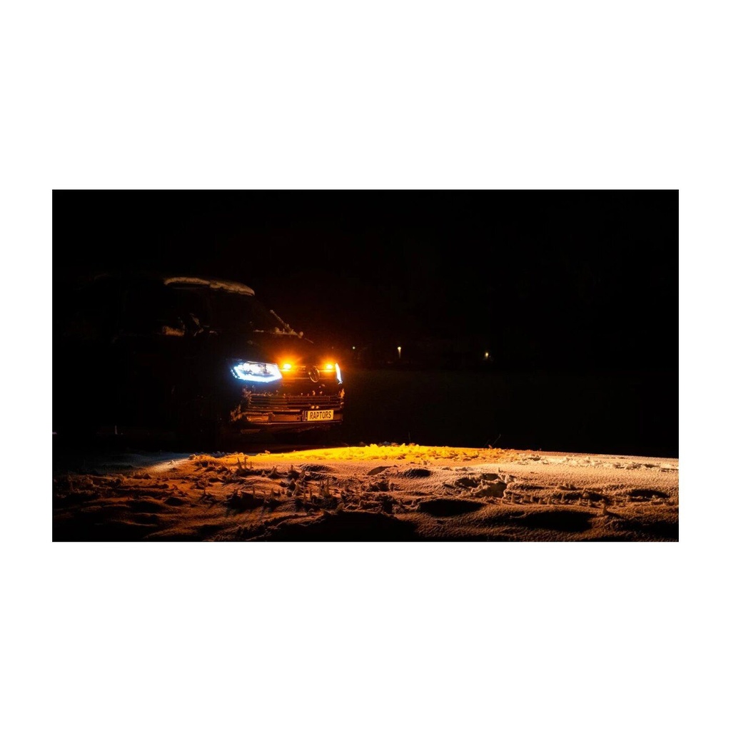 Frontblitzer Slim - ECE R65 Zulassung - orange - 4 LED
