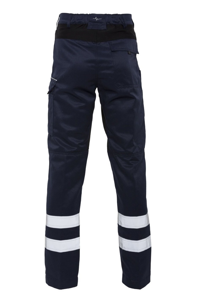 Rescuewear Unisex Hose Karlsruhe Marineblau mit Stretch Schwarz 58
