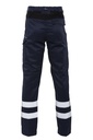 Rescuewear Unisex Hose Karlsruhe Marineblau mit Stretch Schwarz 58