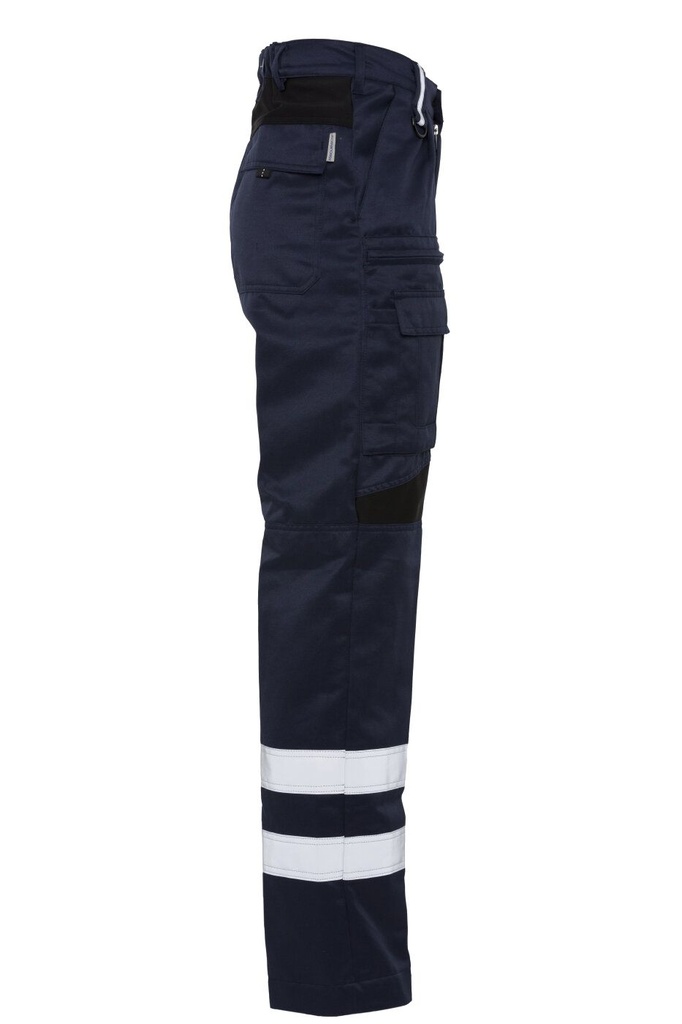 Rescuewear Unisex Hose Karlsruhe Marineblau mit Stretch Schwarz 58