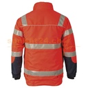 Midi Parka Fluor Rot / Marine M