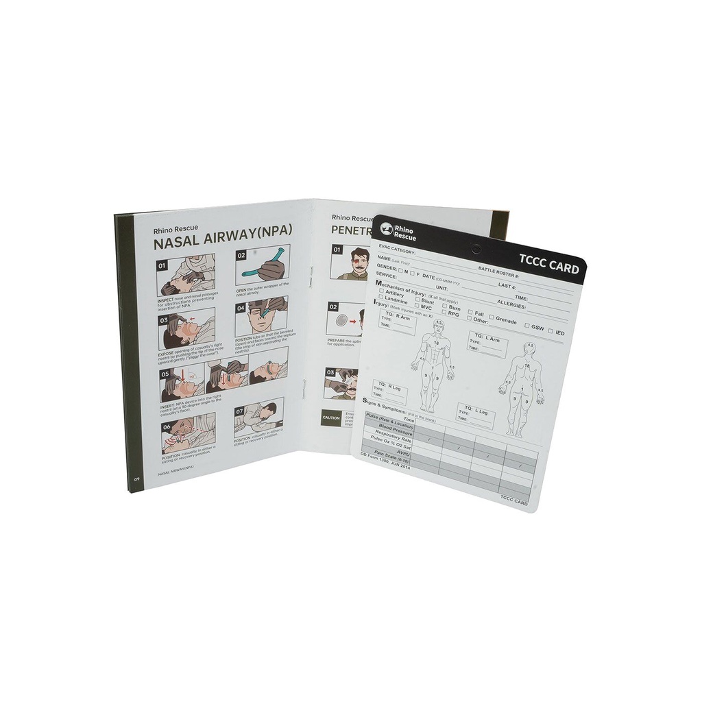 Rhino Rescue CLC IFAK Lvl 1 Mini Erste Hilfe Set, gefüllt, oliv