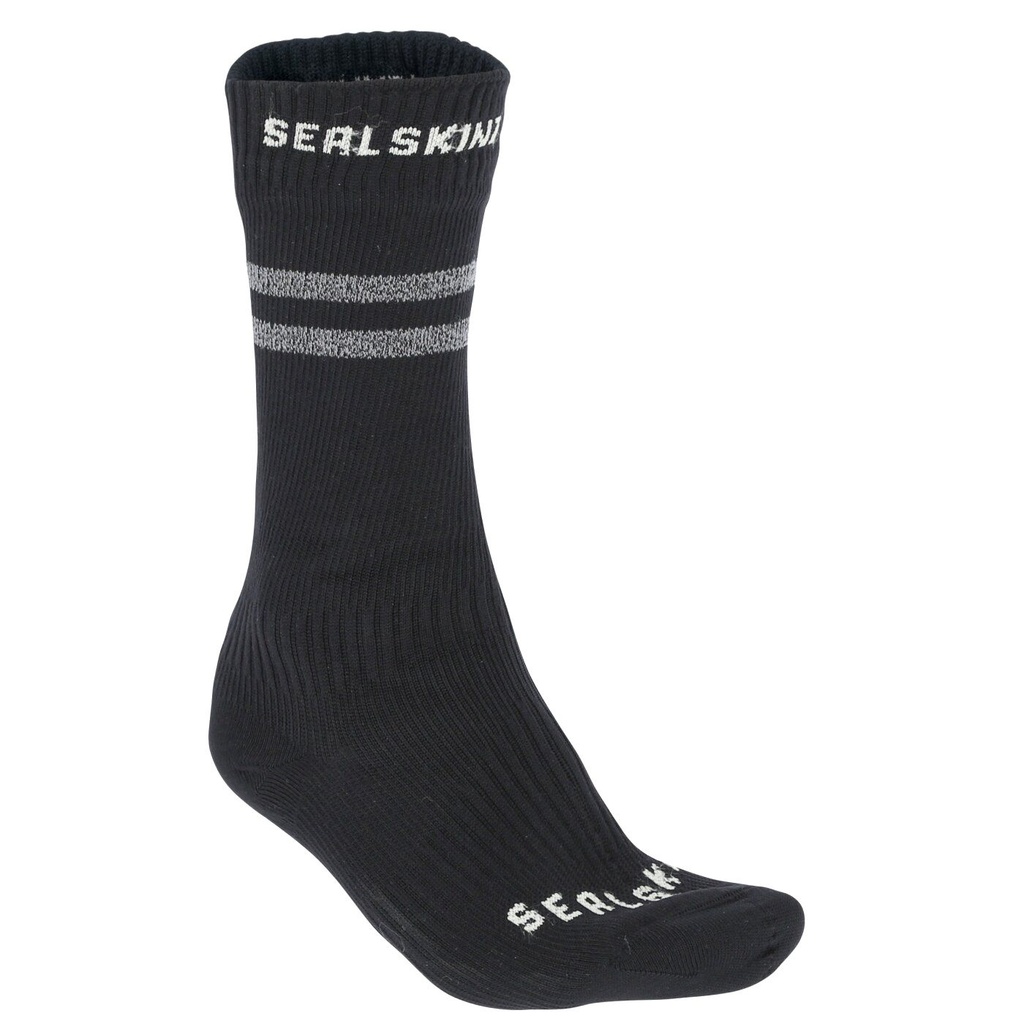 SealSkinz Runton - wasserdichte, mittellange Socke für kaltes Wetter mit Hydrostop - schwarz - L