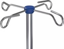 Infusionsständer Flaschenkreuz Kunststoff, 4 Haken: 2 Kg/Haken, 5-Fuss Fahrgestell Infusionsständer Flaschenkreuz Kunststoff, 4 Haken: 2 Kg/Haken, 5-Fuss Fahrgestell