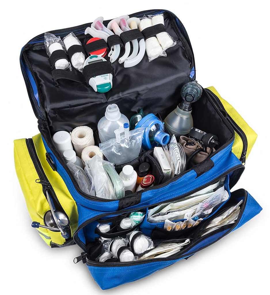 EM13.056_EXACT Notfalltasche blau gelb_offen gefüllt.jpg