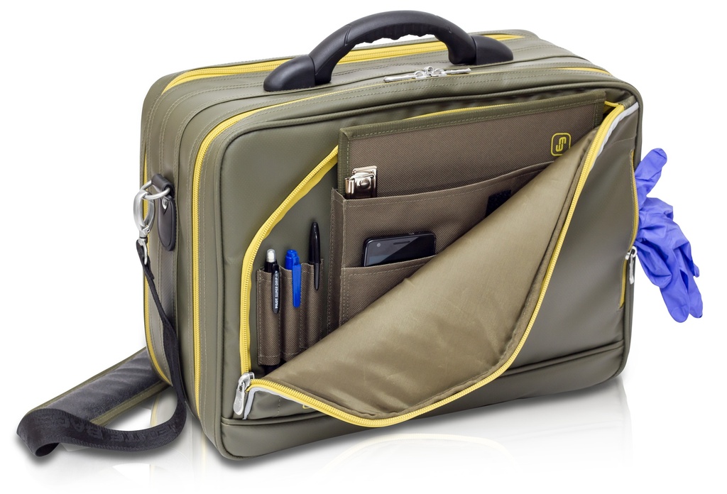 EB03.001_VET'S Veterinärtasche_khaki_vorne Aussenfach geöffnet.jpg