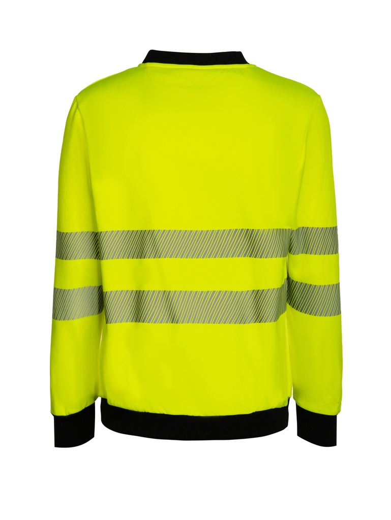 korntex-eos-hi-vis-sweatshirt-schwarz-neongelb-s-back