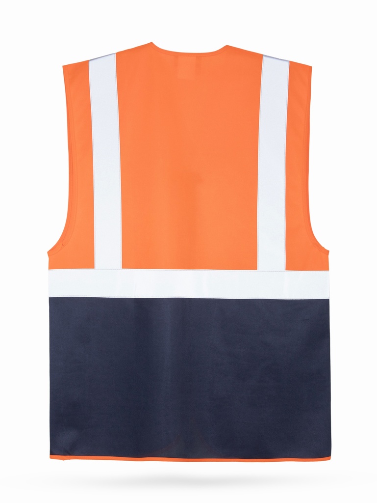Korntex Multifunktionsweste CF, neonorange/navyblau, 4XL
