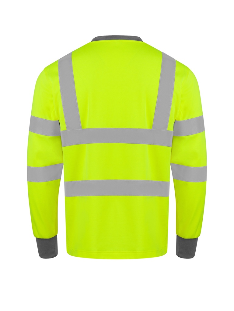 korntex-hi-vis-poly-cotton-long-sleeve-neongelb-s-back