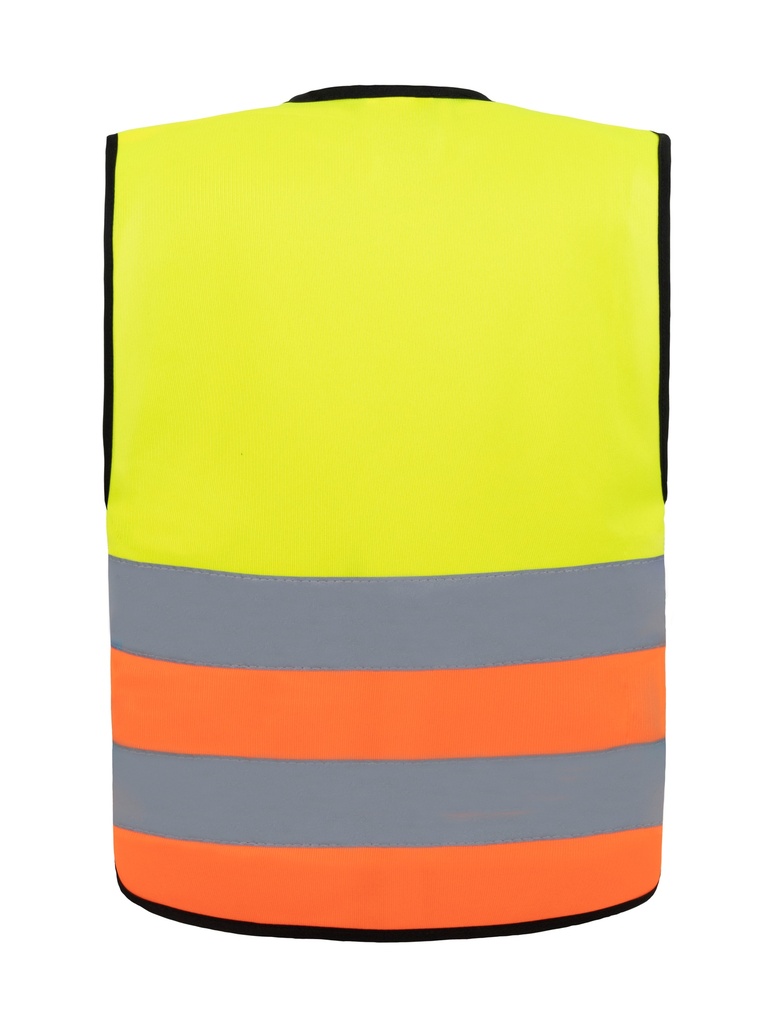 Korntex Warnweste mit schwarzem Saum EN 20471, neongelb/neonorange, 4XL