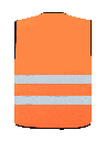 Korntex Warnweste CF mit schwarzem Saum EN 20471, neonorange, XXL/3XL