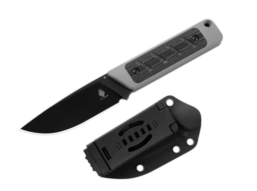 Kizer Smolt G10 Grey Micarta grau