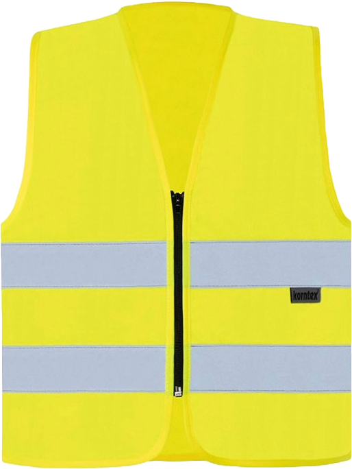 Korntex Warnweste mit Reissverschluss