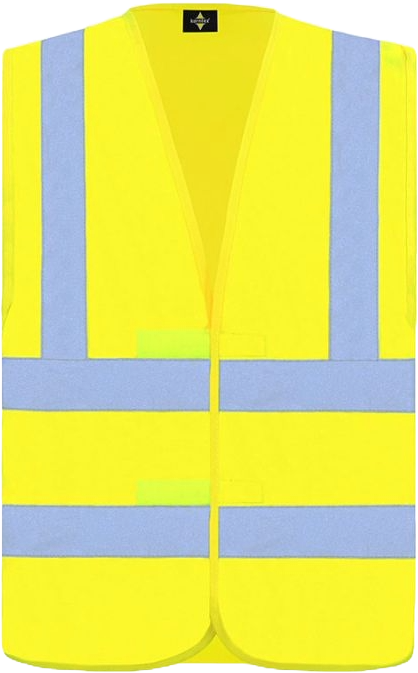 Korntex Warnweste mit vier Reflexstreifen