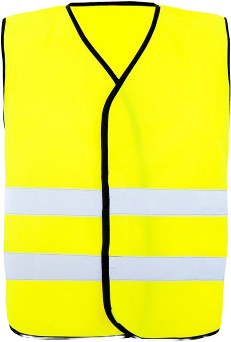 Korntex Warnweste Comfort-Fit mit schwarzem Saum