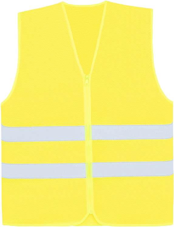 Korntex Mesh-Warnweste Comfort-Fit mit Reissverschluss