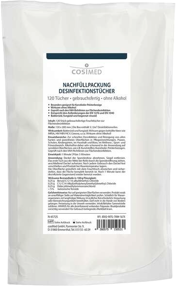 CosiMed Desinfektionstücher 13x20cm Nachfüllpack