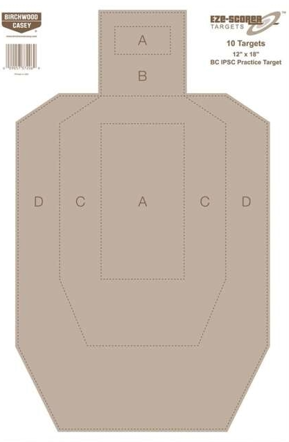 Zielscheibe A-D Zonen 30x45cm