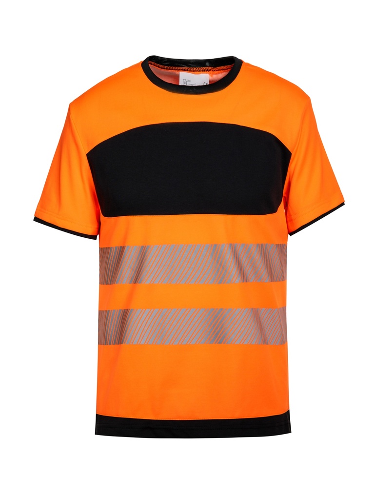 Korntex EOS Hi-Vis T-Shirt EN 20471, schwarz/neonorange, XL