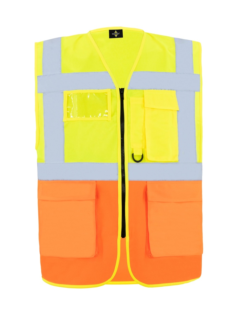 Korntex Multifunktionswarnweste CF EN 20471, neongelb/neonorange, XL