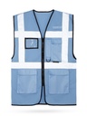 Korntex Mesh Multifunktionsweste, hellblau, 5XL