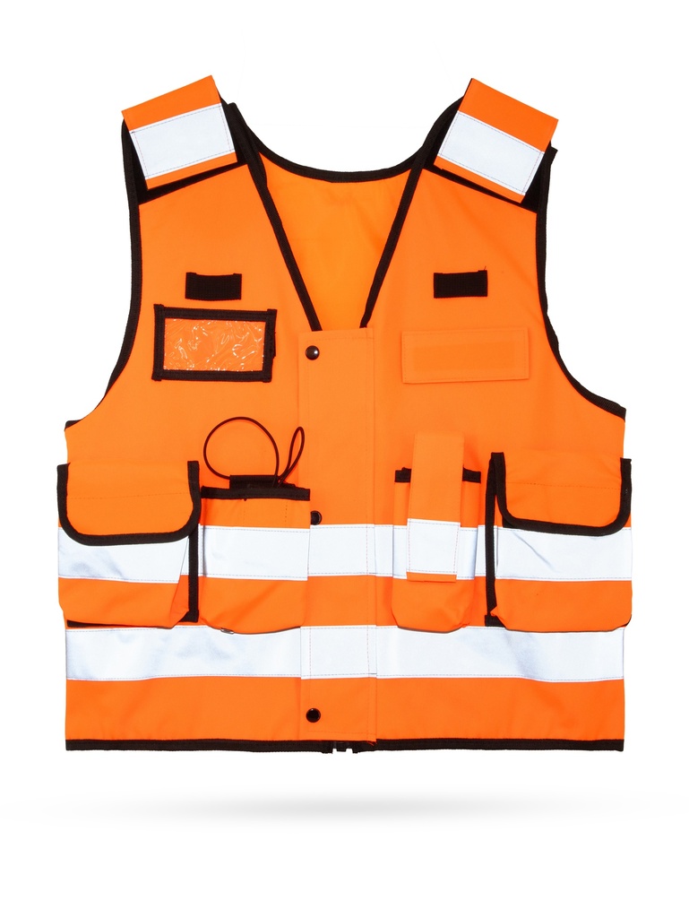Korntex taktische Einsatzweste Premium EN 20471, neonorange, M/XL