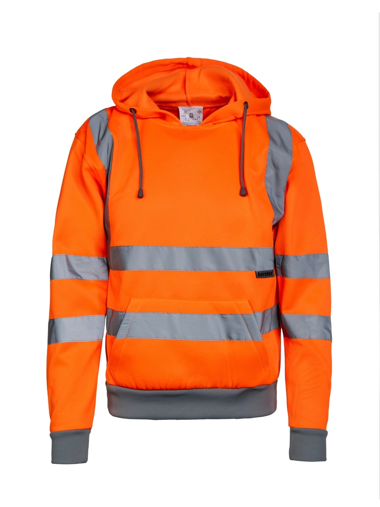Korntex Hi-Vis Hoodie EN 20471, neonorange, XXL