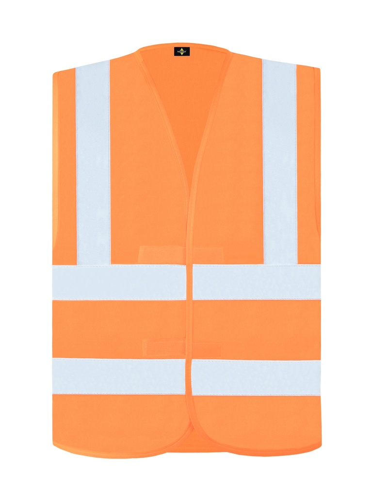 Korntex Warnweste mit vier Reflexstreifen EN 20471, neonorange, 4XL