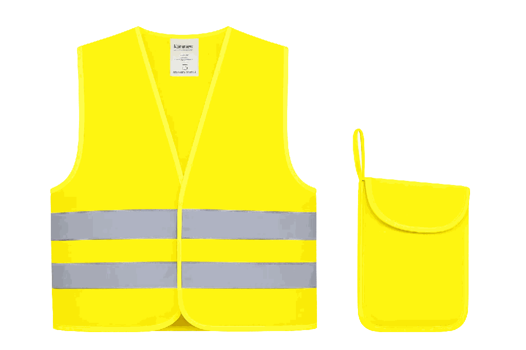 Korntex Warnweste Basic im Beutel EN 20471 , neongelb