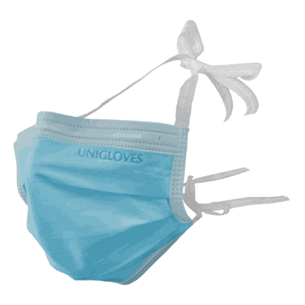 OP-Masken zum Binden - blau