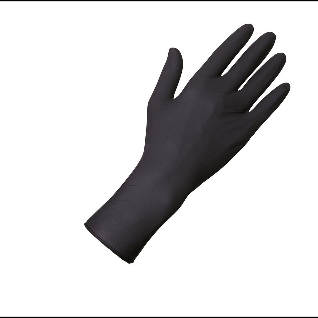 Unigloves Select Black 300 Extralang Untersuchungshandschuhe, puderfrei - M