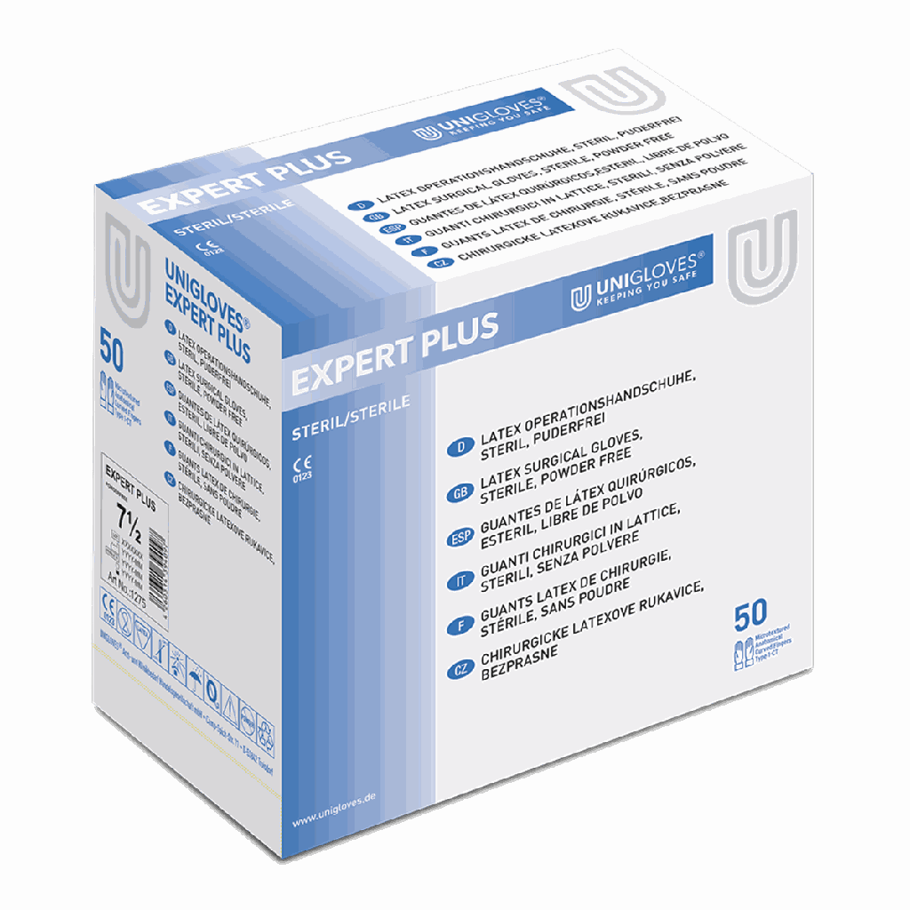 Unigloves Expert Plus sterile Latex-Handschuhe - 6.5