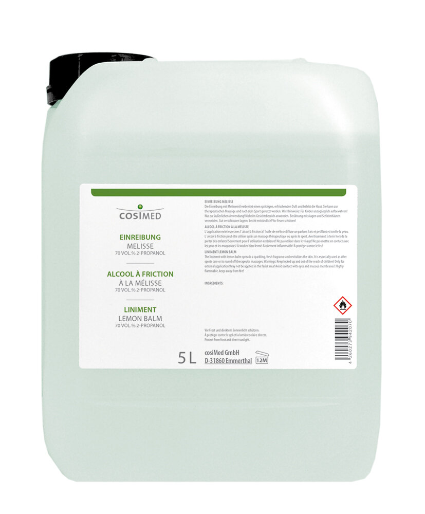 cosiMed Einreibung Melisse (mit 70 Vol. % 2-Propanol) - 5L
