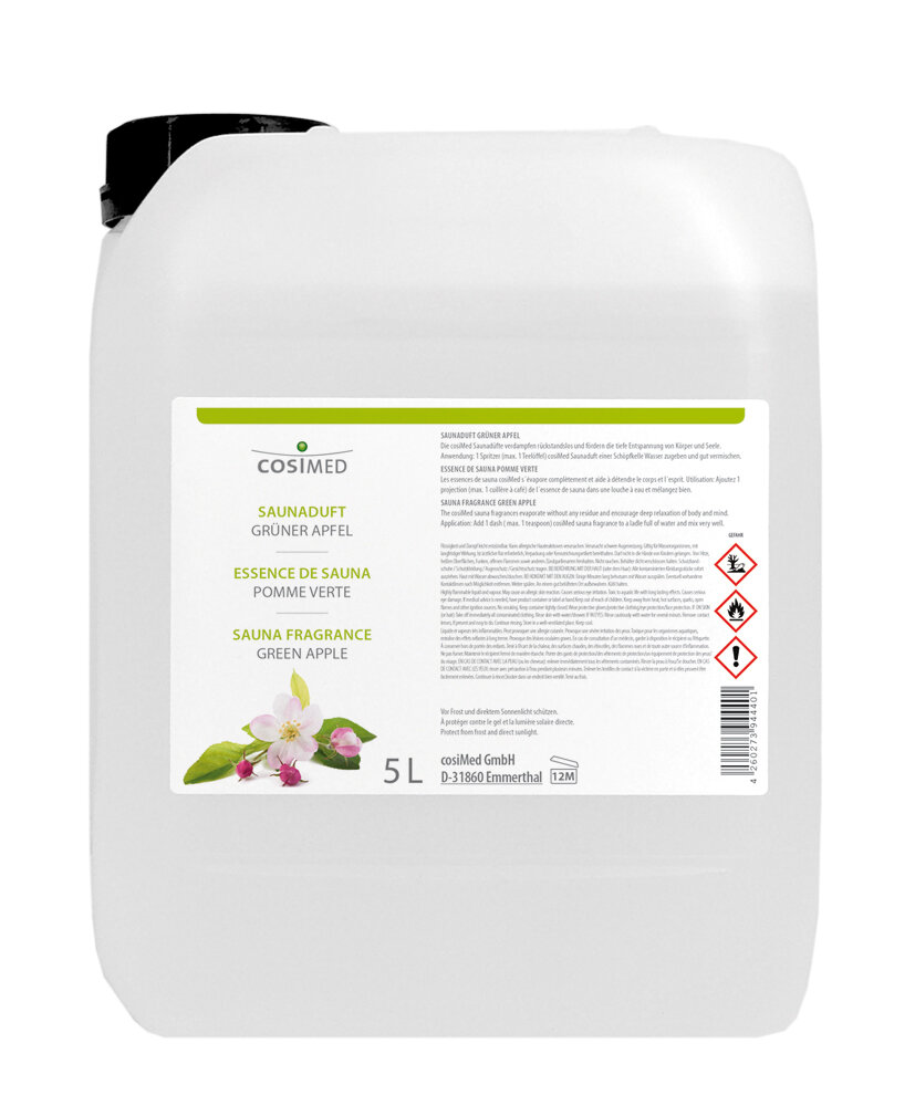 cosiMed Wellness Saunaduft Grüner Apfel - 5L