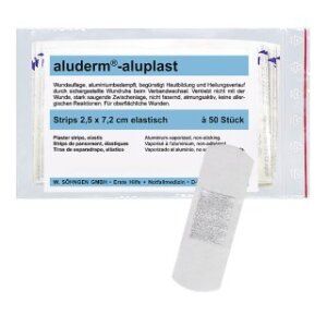 Söhngen aluderm aluplast elastische Pflaster 2.5x7.2cm, 50Stk