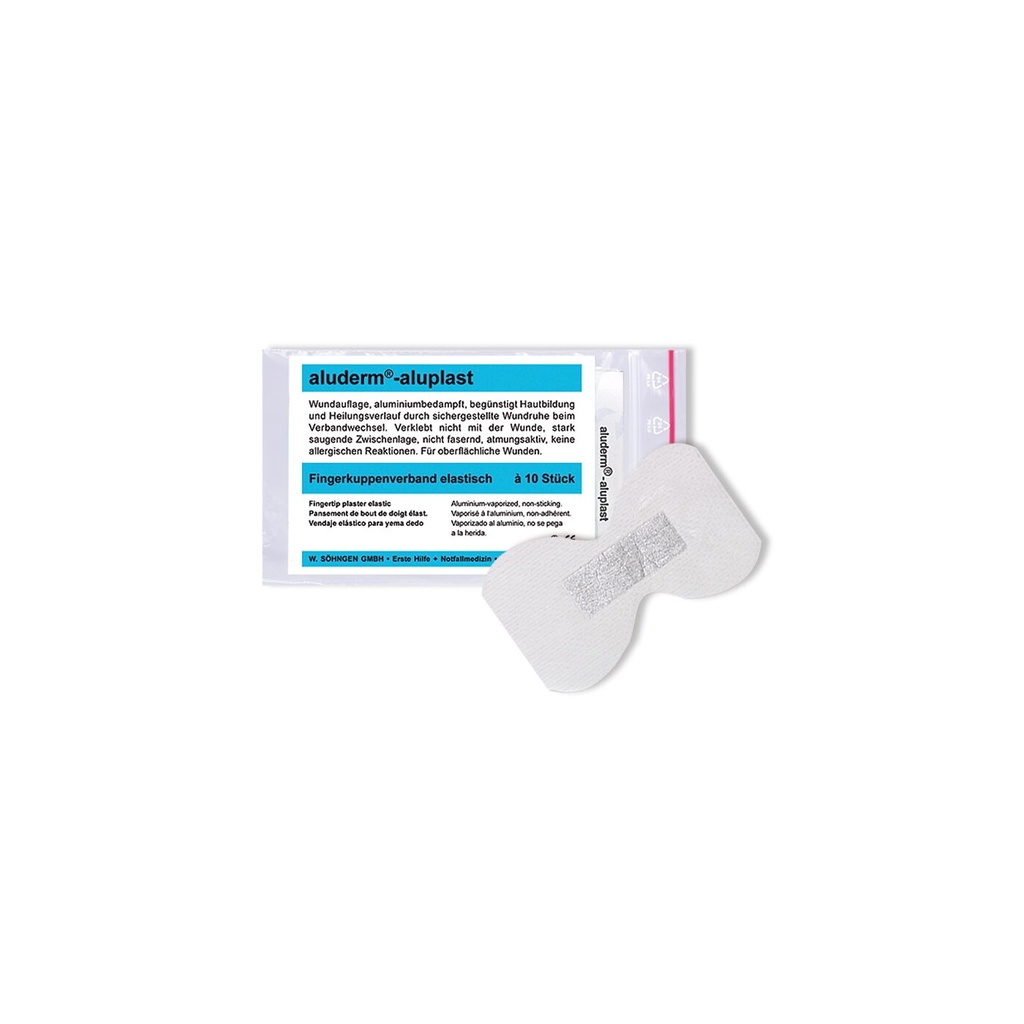 Söhngen aluderm aluplast Fingerkuppenpflaster, 4.3x7.2cm, elastisch, 10Stk