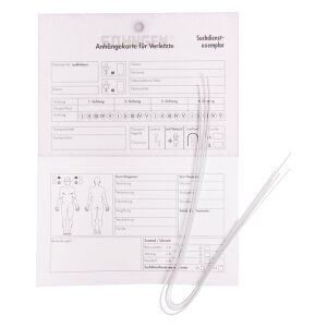 Triage Verletztenkarte, 5 Durchschläge, 5 Karten