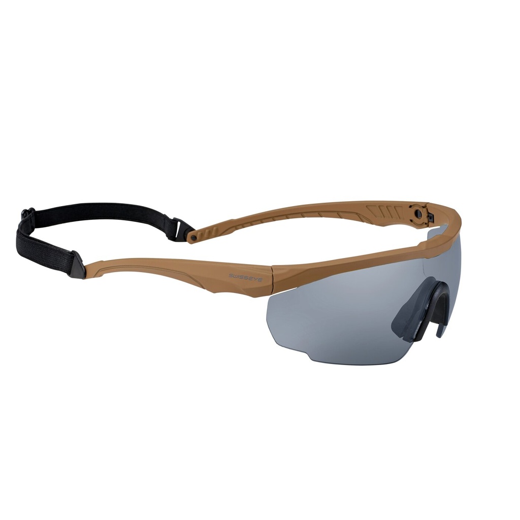 Swisseye Tactical - Brille Blackhawk rubber brown 3 Gläser-Set