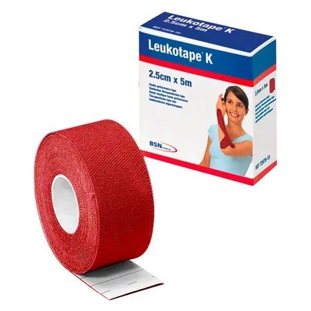Leukotape K, 2.5cmx5m, rot