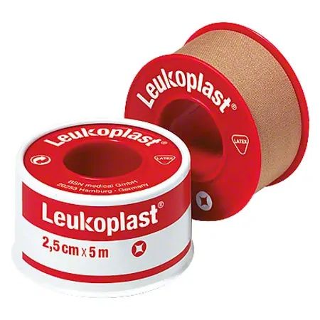 Leukoplast im Schutzring, 5 m x 2,5cm