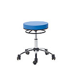 Drehhocker Standard mit Komfort-Polster und Rollen - blau